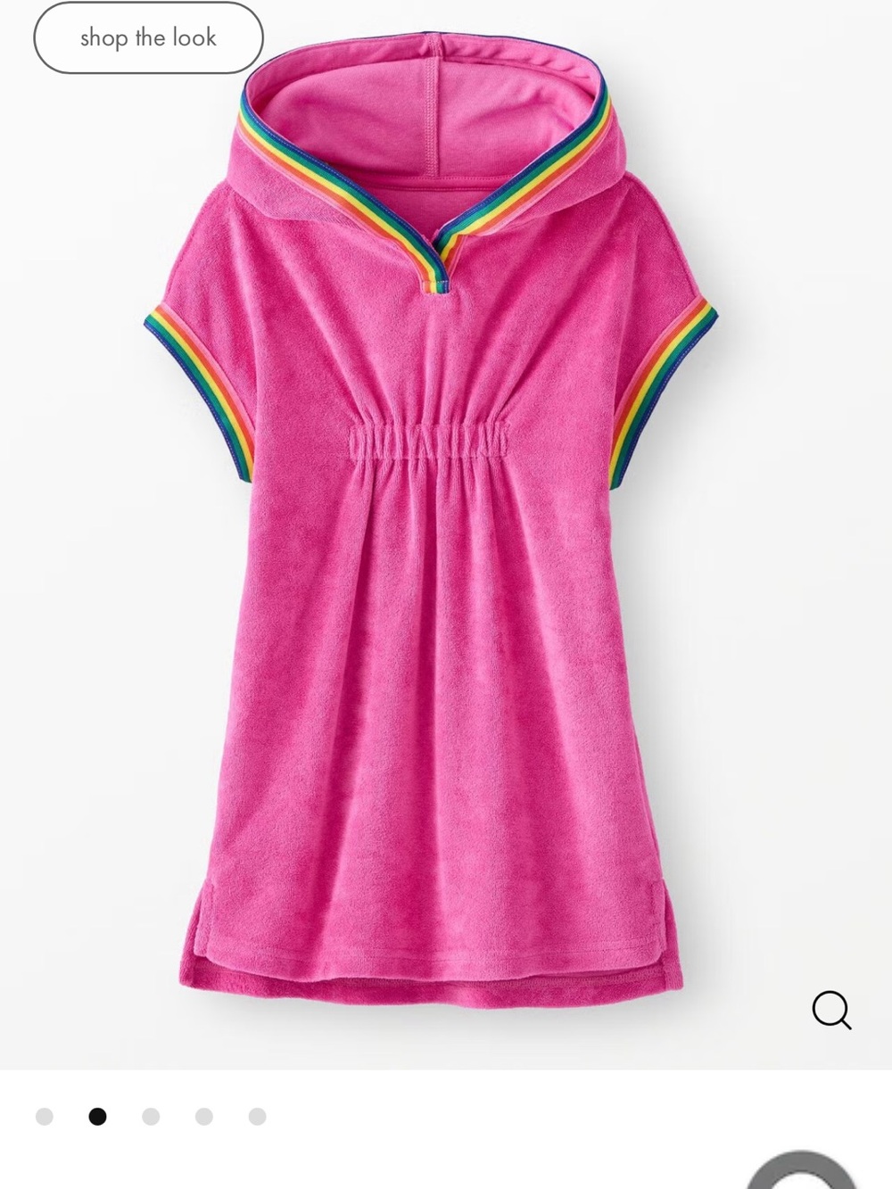 EUC Hanna Andersson Pink Hooded Swim Cover with Rainbow Trim, size 5 (110cm)